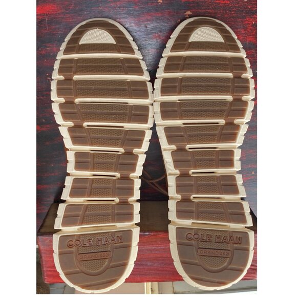 COLE HAAN ZERØGRAND Classic Tan Leather Wingtip Brouge Oxford Men's Shoes Sz 11 - Picture 6 of 9